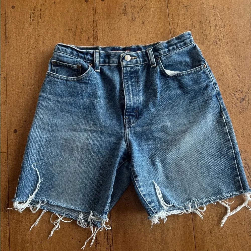 Baggy loose fit long jean denim shorts - super trendy, similar to Ayla Citizens.